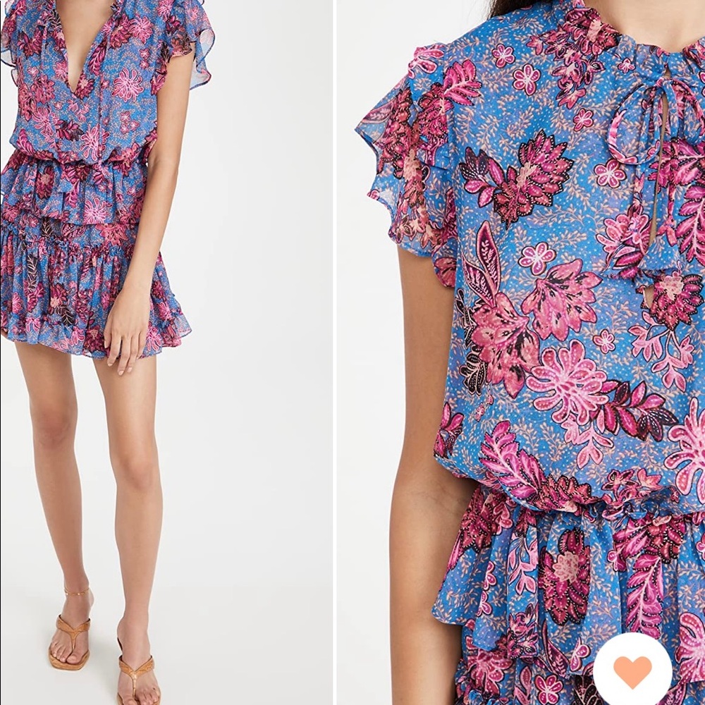 Misa Los Angeles Lilian mini dress in night blooms size small